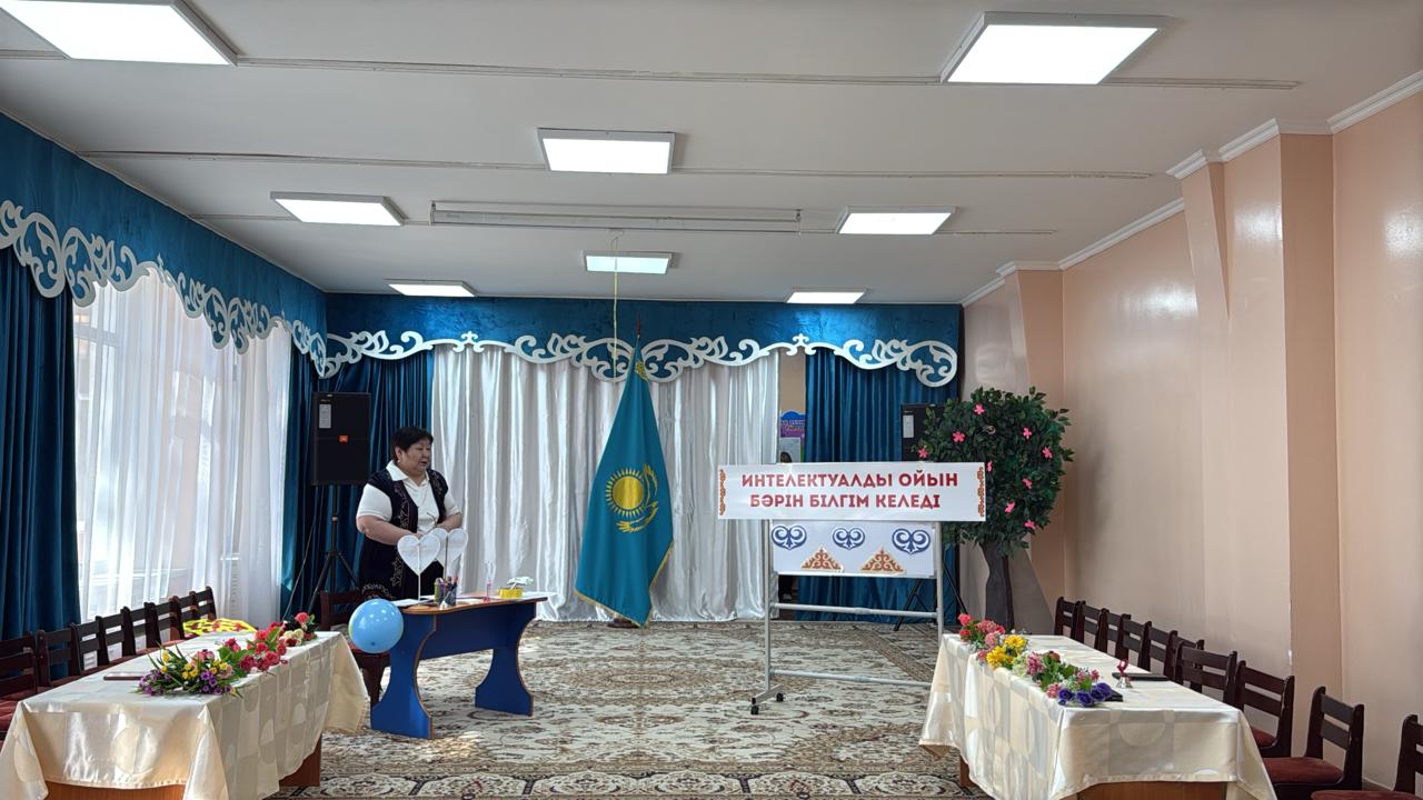 "Бәрін білгім келеді"   Қазақшаң қалай! пилоттық жобасы аясында ұйымдастырылған педагогтарға арналған интеллектуалды ойын          Қазақ тілі маманы: Борибаева М.А